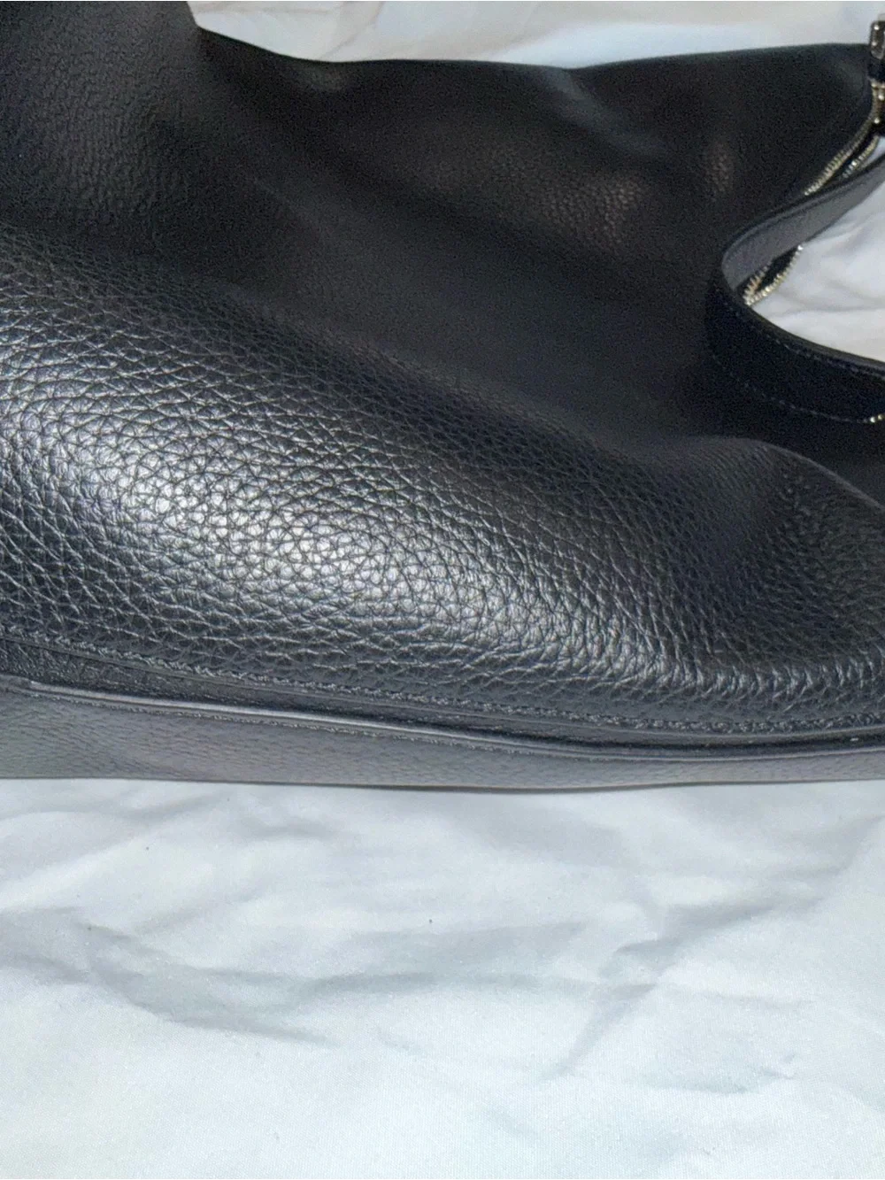 kate spade Black Pebbled Leather Shoulder Hobo with Gold Hardware